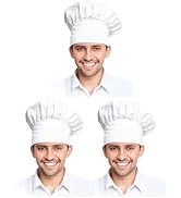 Xeoxarel Chef's Hats Adjustable Elastic Baker Kitchen Cooking Chef Cap for Adult/Kids