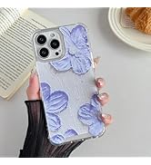 DEFBSC for iPhone 13 Pro Max Case, Floral Flower Retro Oil Painting Protective Phone Case for Wom...