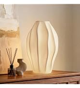 RONDURE Modern Ceramic Decorative Table Lamp Living Room Bedroom Bedside | Handcrafted Unique War...