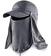 ELLEWIN Fishing Hat Sun Cap UPF 50+ Outdoor Hiking Hat with Removable Mesh Face Neck Flap Cover W...