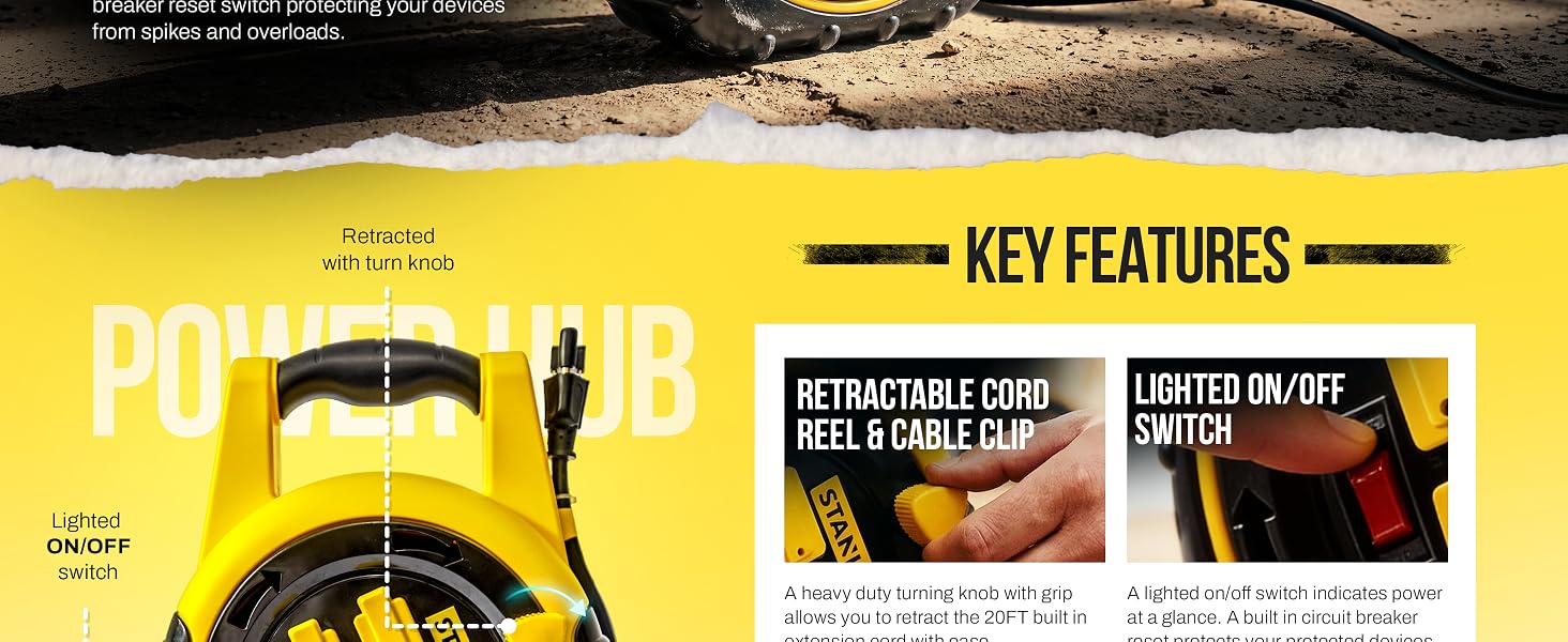 retractable cord reel
