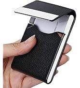 JuneLsy Business Card Holder - Professional Business Card Case Metal Name Card Holder Pocket Busi...