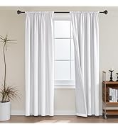 H.VERSAILTEX 100% Blackout Curtains 84 Inches Long Full Light Blocking Curtain Draperies with Sof...