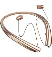 APPINESSEY Bluetooth Headphones Retractable Neckband, Bluetooth Headset with Microphone Vibration...