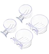 Mipcase 4Pcs Red Worm Feeder Shrimp Feeding Dish with Suction Cup Aquarium Glass Cone Feeder Cup ...