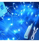 16FT Lipstick Rechargeable Fairy Lights, Twinkle Lights Battery Operated, Mini Indoor LED String ...