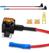 3 Pcs Low Profile Mini Fuse Tap 16 AWG, Fuse Taps Automotive 12v 10 Inch Length, Add a Fuse with ...