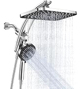 Veken 12" Rain Shower Head with Handheld,High Pressure Power Wash,Magnetic | Dual Shower Heads Co...