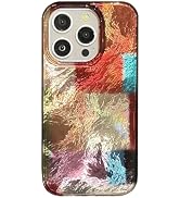 Reezaddin Aesthetic Colorful Checkered Glitter Phone Case for iPhone 16 6.1(in),Retro Trendy Shin...