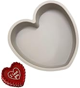 MarStore Heart Shaped Cake Pans 8 Inch – 1 PCS Nonstick Silicone Heart Cake Pan for Baking, Oven ...
