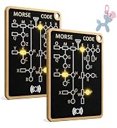 Morse Code Trainer Card with LED & Audio, Interactive CW Practice Oscillator with Record & Playba...