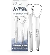 Dr. White’s Precision Tongue Care Collection – Single Grip Tongue Cleaner, 420 Surgical-Grade St...