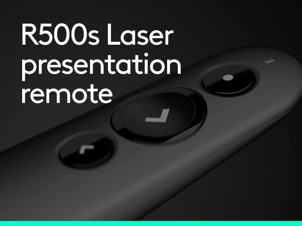 R500s Laser Presentation Remote, Bluetooth, USB-A Receiver, Presentation Clicker with Laser Pointer