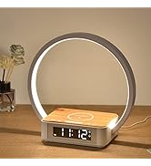 Blonbar Desk Lamp with Alarm Clock Qi Wireless Charger, Touch Lamp for bedroom 3 Light Hues, Beds...