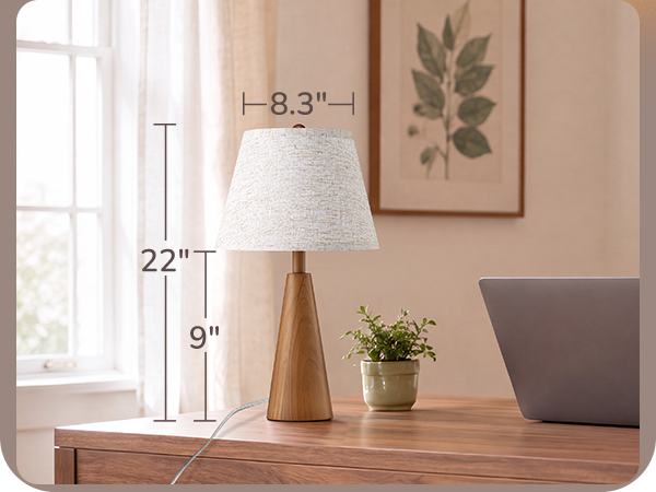 TALL FARMHOUSE BEDSIDE TABLE LAMP