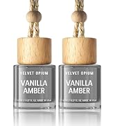 C Classy Car Air Freshener Hanging 2 Pack, Vanilla Amber Tea bottle Essential Oil Diffuser for Ca...