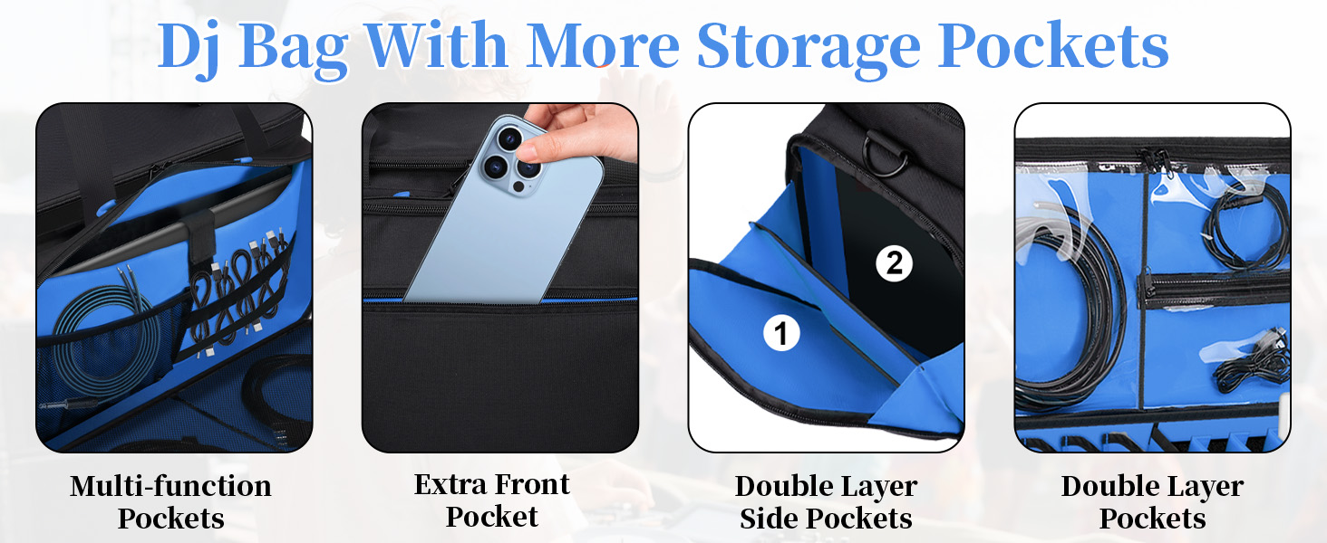Dj Bag With More Storage Pockets