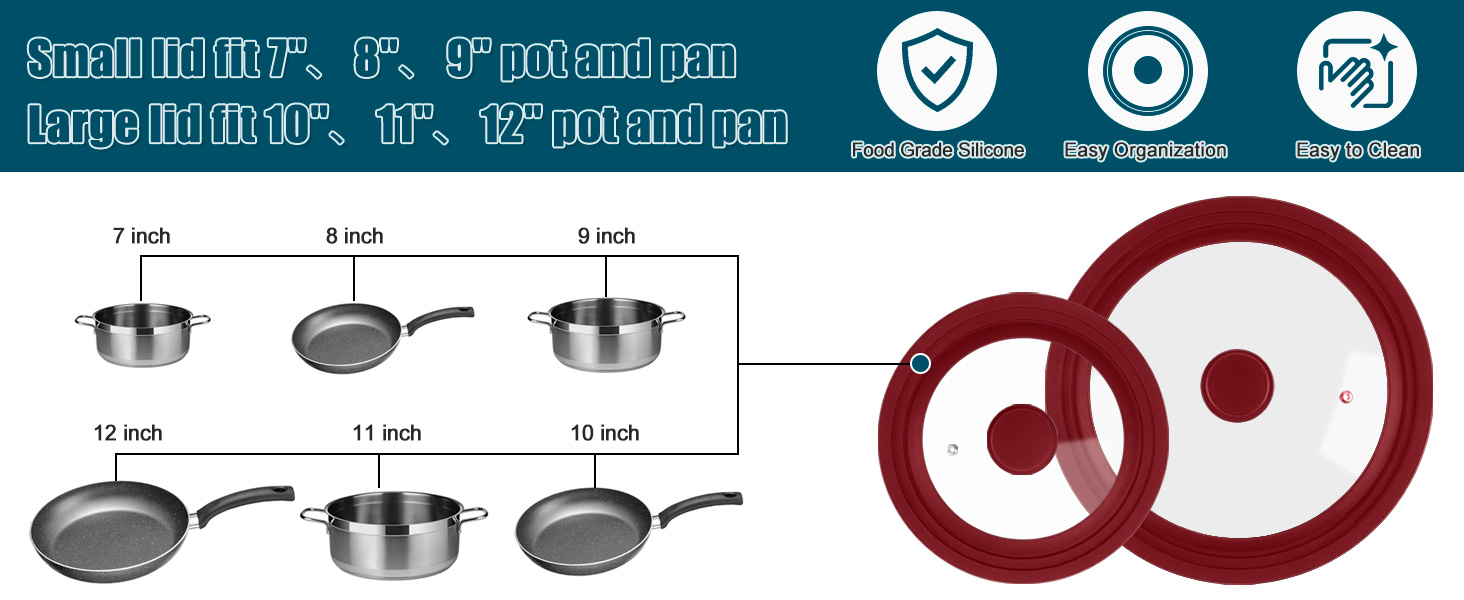 Replacement Lid for Frying Pan and Cast Iron Skillet
