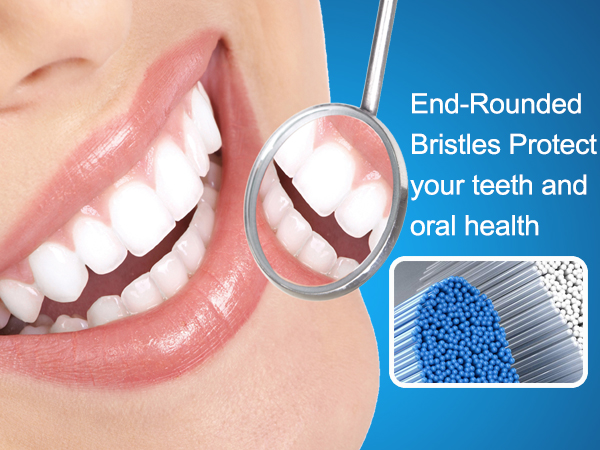 end - round bristles pivot your teeth with a magnifying glass