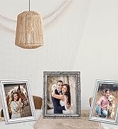 ELSKER&HOME 8x10 Picture Frame Set of 3, Rustic Farmhouse Distressed Retro Style Photo Frame, Hor...