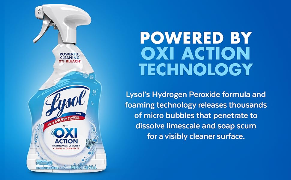 OXI ACTION lysol all purpose cleaner cleaning spray wall cleaner Hydrogen Peroxide