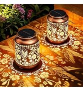 JMEXSUSS 2 Pack Hummingbird Solar Lanterns Garden Decor, Birthday Gifts for Women Mom Grandma, Ha...