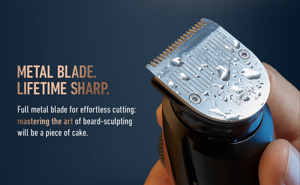 Full metal blade lifetime sharp for effortless cutting mastering the art of beard-sculpting