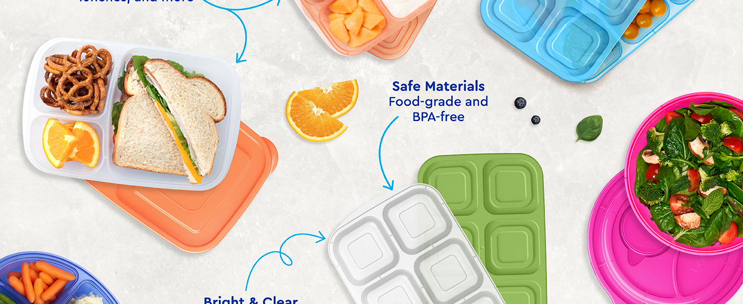 food safe materials bpa free bright and clear keep meals organized for the whole family