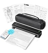 ETIKEZ D90E Inkless Portable Printer for Travel, Supports 8.5 x 11 Inch Thermal Paper Wireless Th...