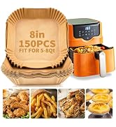 YOISDJL 150pcs Air Fryer Liners, 8.7" Square Parchment Disposable Paper Liner for Air Fryer, Baki...