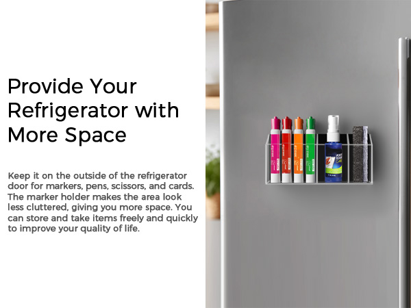 HBlife Acrylic Magnetic Dry Erase Marker Holder Wall Mount