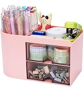 Meiikun Desk Organizer with Drawer, Pen Organizer for Desk, Small Pencil Holder, Desk Organizers ...