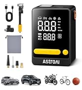 AstroAI L10 Mini Tire Inflator Portable Air Compressor,150PSI Tire Inflator,Bike Pump with Digita...