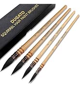 Professional Watercolor Paint Brushes, Round Squirrel Hair Paint Brush Set for Art Painting, Goua...