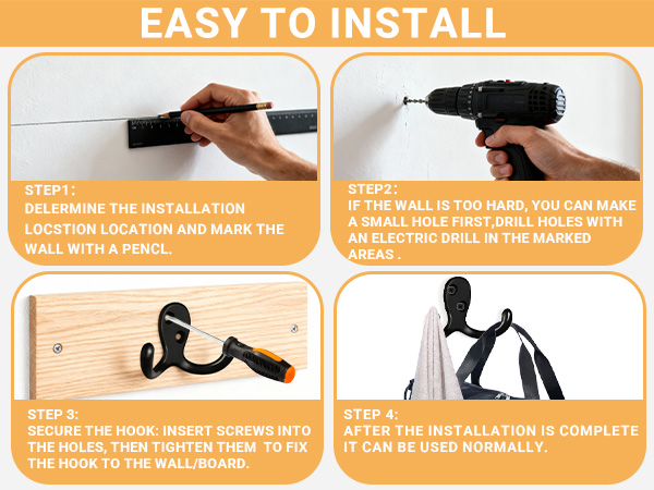 black coat hooks