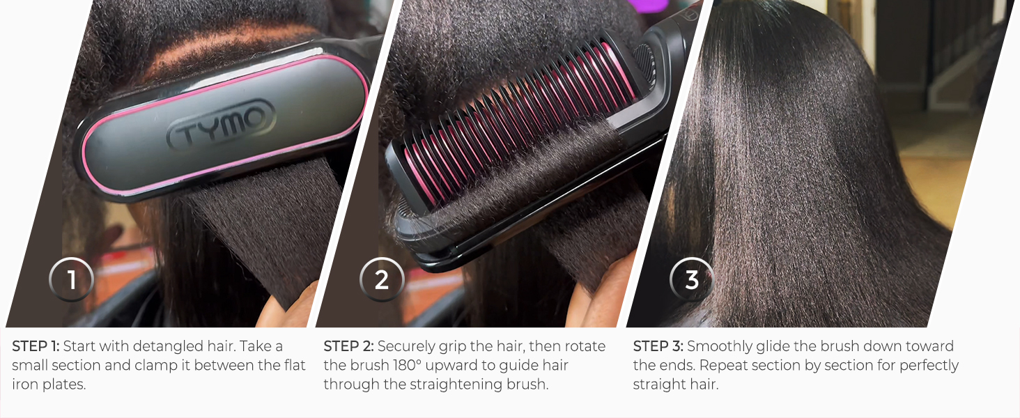 TYMO Flat Iron Hair Straightener Brush