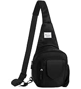 KAMO Small Sling Backpack Multipurpose Crossbody Shoulder Bag Sling Bag Backpack for Hiking Walki...