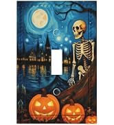HLCoChT Decorative Art Light Switch Covers Pumpkin - lit Halloween Eve Switch Plate Single Toggle...