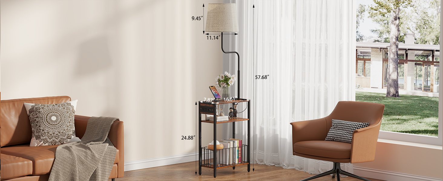 Floor Lamp with Table