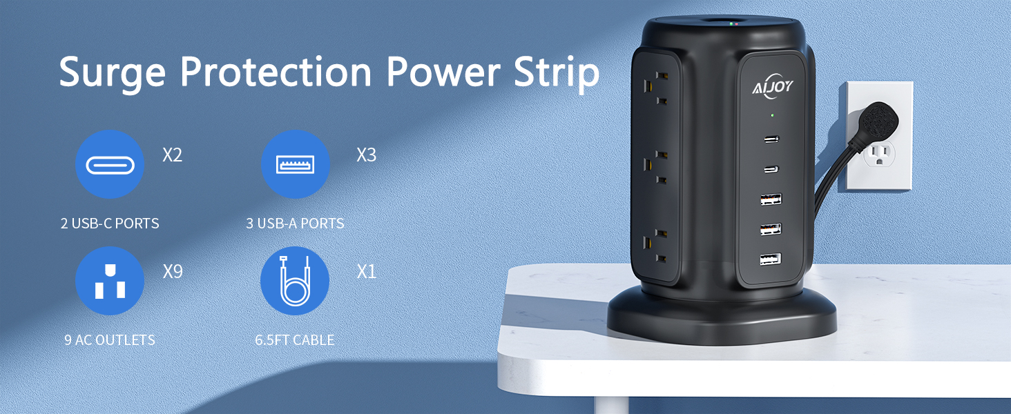 power strip with multiple outlets