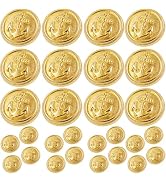 Bright Gold Buttons for Blazer, 28pcs Metal Blazer Buttons for Clothes, 18mm/0.7IN 23mm/0.9IN Rep...