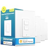 meross 4 Pack Smart Dimmer Switch Single Pole Supports Apple HomeKit, Alexa Google Assistant & Sm...