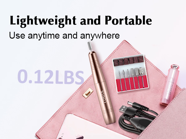 Electric Nail Drill File Professional Portable Nail Drill Machine Kit Manicure Pedicure