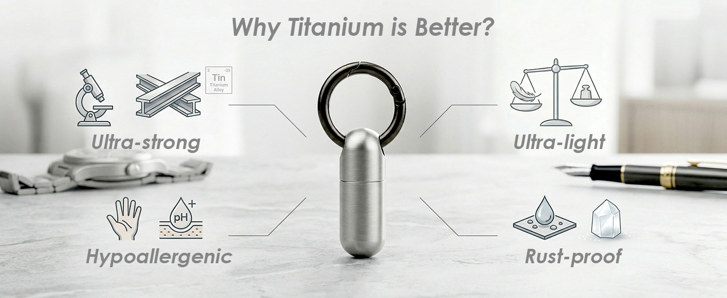 TC11 titanium pill case