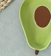 Ceramic Spoon Rest for Stove Top, Avocado Cute Spoon Rest for Kitchen Counter, Cooking Spoon Hold...