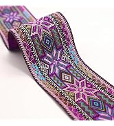 ZNZAKKA Jacquard Ribbon 5 Yards Embroidered Woven Trim for Sewing DIY Crafts, Clothing Accessorie...