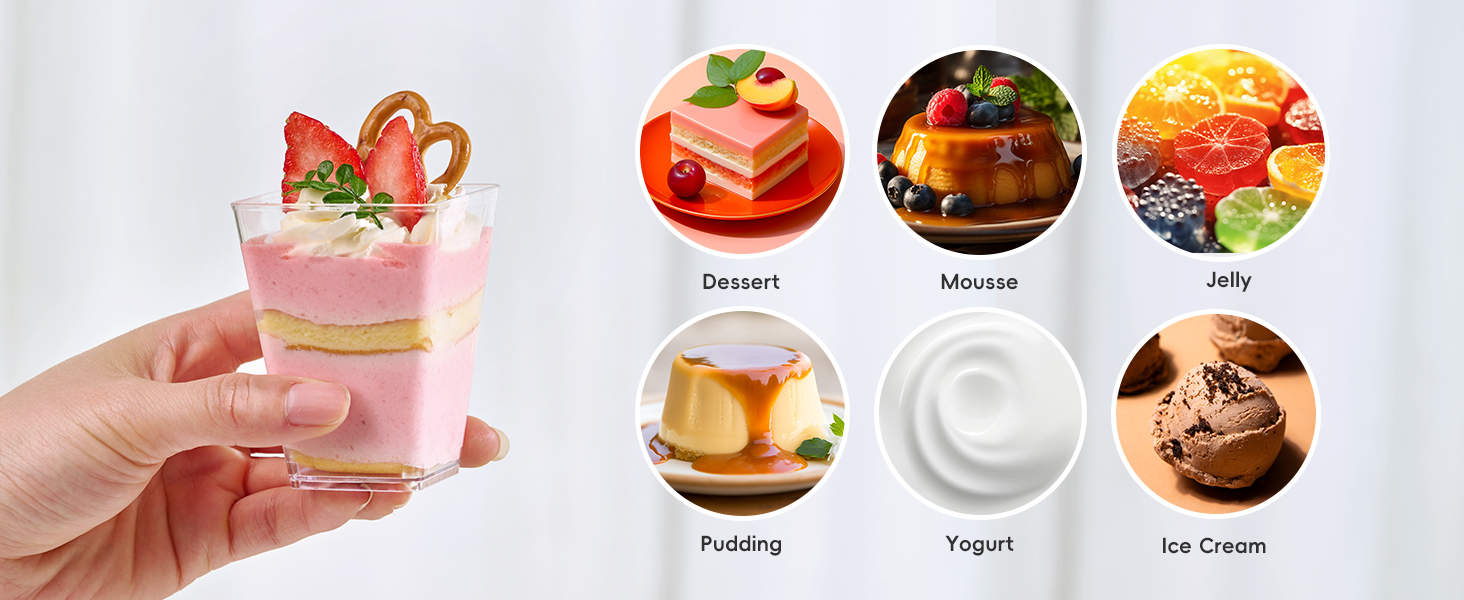 Tall Clear Plastic Parfait Appetizer Cup