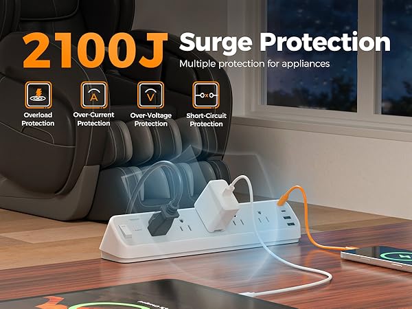 power strip with surge protection