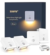 ZISUYU 4-Pack Rechargeable LED Night Light with Motion Sensor for Adults & Kids