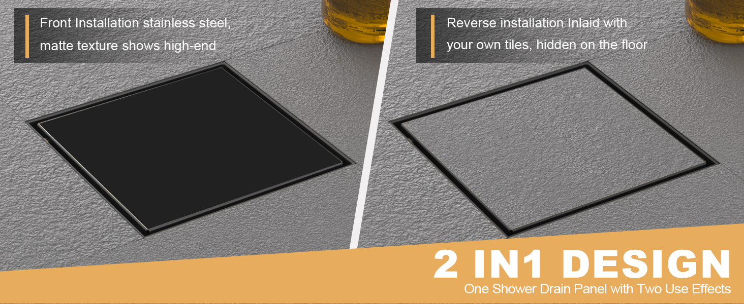 black drain for shower